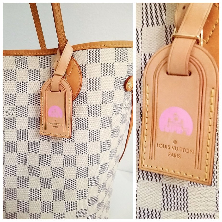 Custom Louis Vuitton Neverfull Bag - Damier Azur - Design Custom Bags